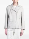 Salvatore Santoro Biker Jacket In Grey Leather In Grey