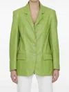 Salvatore Santoro Lime Leather Jacket In Green