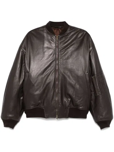 SALVATORE SANTORO LEATHER BOMBER JACKET