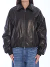 SALVATORE SANTORO LEATHER BOMBER JACKET