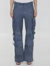 Salvatore Santoro Leather Cargo Pants In Grey
