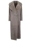 Salvatore Santoro Leather Coat In Gray