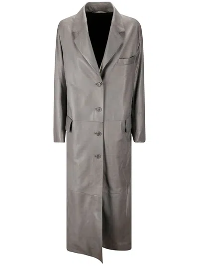 SALVATORE SANTORO LEATHER COAT