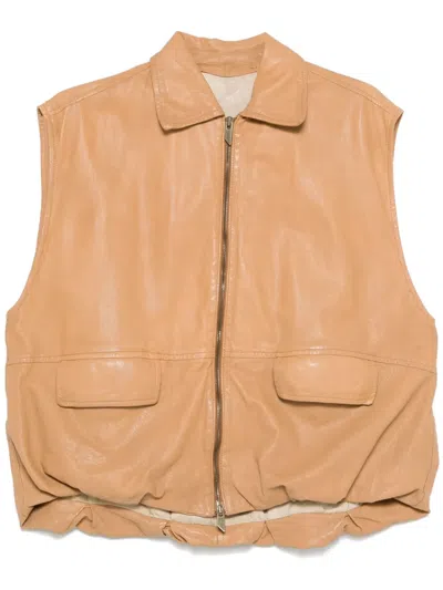 SALVATORE SANTORO LEATHER GILET