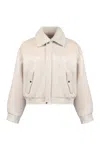 Salvatore Santoro Leather Jacket In Beige