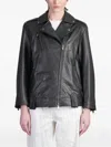 Salvatore Santoro Biker Jacket In Black Leather In Black