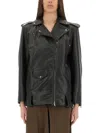 Salvatore Santoro Classic Biker Jacket With Zip Closure In Black
