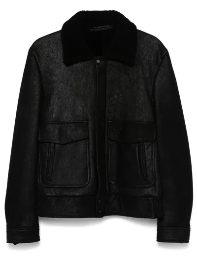 Salvatore Santoro Leather Jacket In Black
