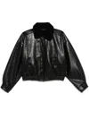 Salvatore Santoro Leather Bomber Jacket In Black