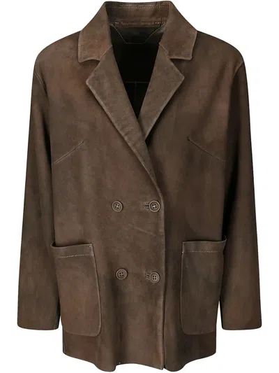 Salvatore Santoro Leather Jacket In Brown
