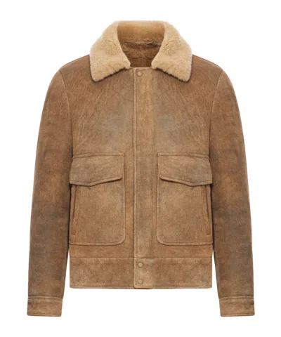 Salvatore Santoro Leather Jacket In Brown