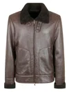 Salvatore Santoro Dark Brown Leather Jacket In Brown