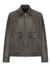 Salvatore Santoro Flap-pocket Leather Jacket In Green