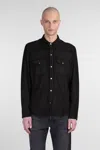 Salvatore Santoro Suede Overshirt In Black