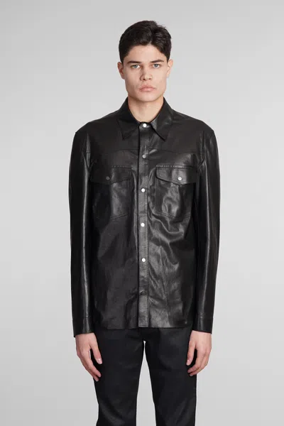 Salvatore Santoro Leather Jacket In Black Leather
