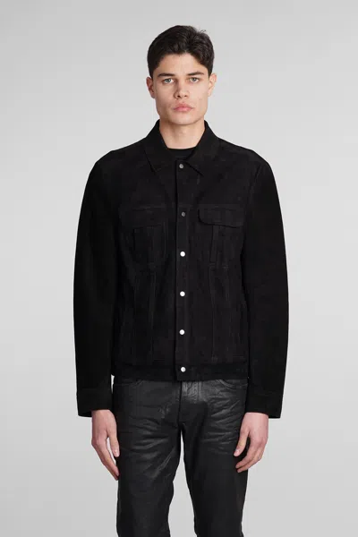 Salvatore Santoro Leather Jacket In Black Suede