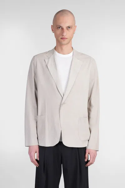 Salvatore Santoro Leather Jacket In Grey Leather