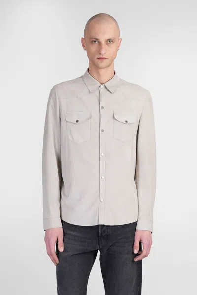 Salvatore Santoro Leather Jacket In Grey Leather