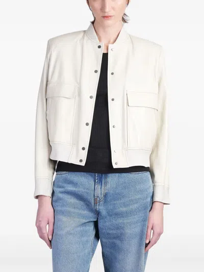Salvatore Santoro Leather Jacket In Beige