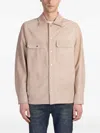 Salvatore Santoro Leather Jacket In Beige Leather In Neutrals