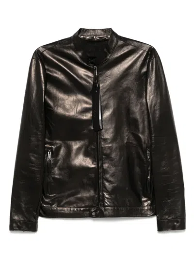 Salvatore Santoro Klassische Lederjacke In Schwarz