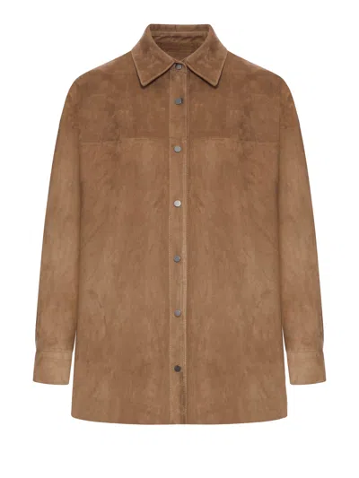 Salvatore Santoro Leather Jacket With Fringes In Brown