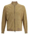 Salvatore Santoro Suede Jacket In Beige