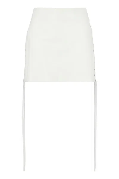 SALVATORE SANTORO SALVATORE SANTORO LEATHER MINI SKIRT