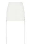 Salvatore Santoro Leather Mini Skirt In White
