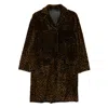 Salvatore Santoro Animal-print Leather Coat In Black
