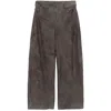 Salvatore Santoro Leather Pant In Brown
