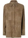 Salvatore Santoro Shirt In Suede In Beige
