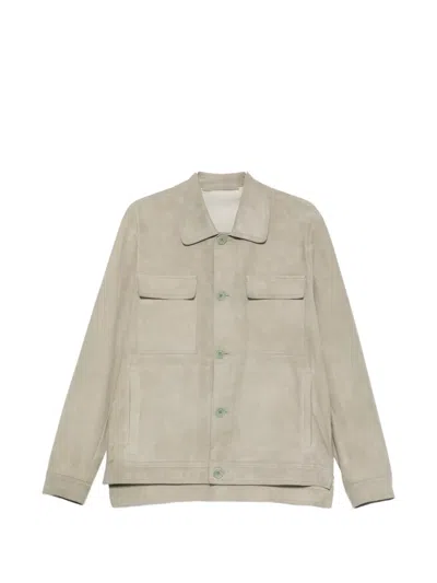 Salvatore Santoro Leather Shirt In Transparent