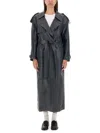 Salvatore Santoro Double-breasted Ovine Leather Trench Coat