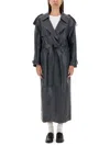 Salvatore Santoro Double-breasted Ovine Leather Trench Coat