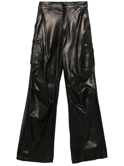 SALVATORE SANTORO LEATHER TROUSERS