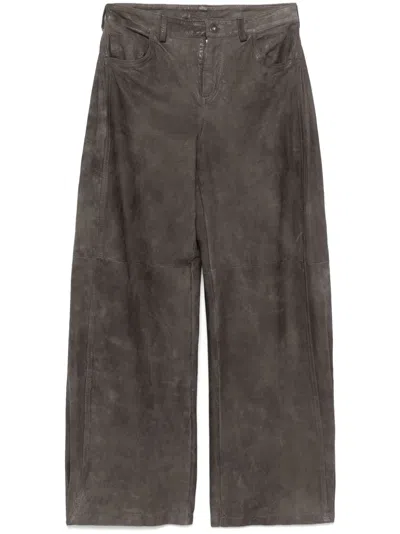SALVATORE SANTORO LEATHER TROUSERS