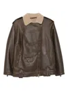 Salvatore Santoro Leather Zip-up Jacket In Brown