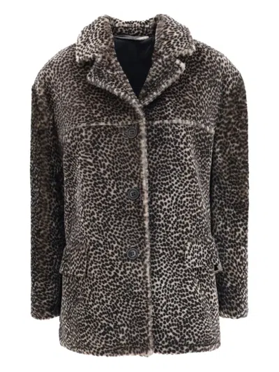 SALVATORE SANTORO LEOPARD-PRINT BUTTONED JACKET