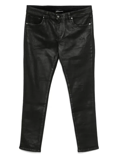 Salvatore Santoro Logo-patch Trousers In Black