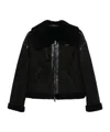 Salvatore Santoro Long Sleeve Leather Jacket In Black