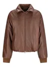 Salvatore Santoro Long-sleeve Leather Jacket In Brown