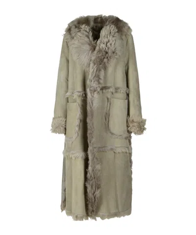 SALVATORE SANTORO SALVATORE SANTORO FUR TRIM LEATHER COAT