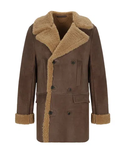 Salvatore Santoro Long-sleeved Lapel Jacket In Brown
