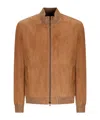 Salvatore Santoro Long-sleeved Leather Jacket In Brown