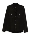 Salvatore Santoro Suede Overshirt In Black