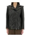 Salvatore Santoro Classic Biker Jacket With Zip Closure In Black