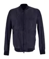 Salvatore Santoro Long-sleeved Leather Jacket In Black