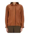 Salvatore Santoro Leather Jacket In Brown