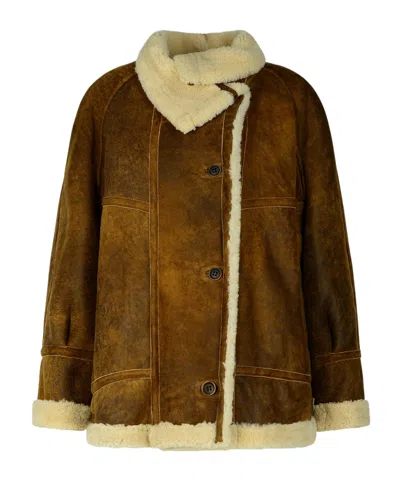 Salvatore Santoro Long-sleeved Leather Jacket In Brown